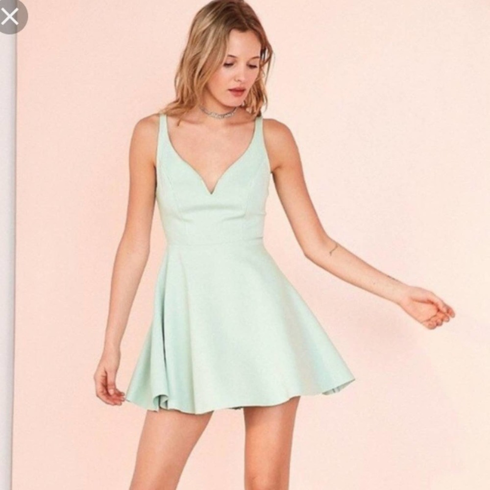 KIMCHI BLUE mint green sweetheart flare dress